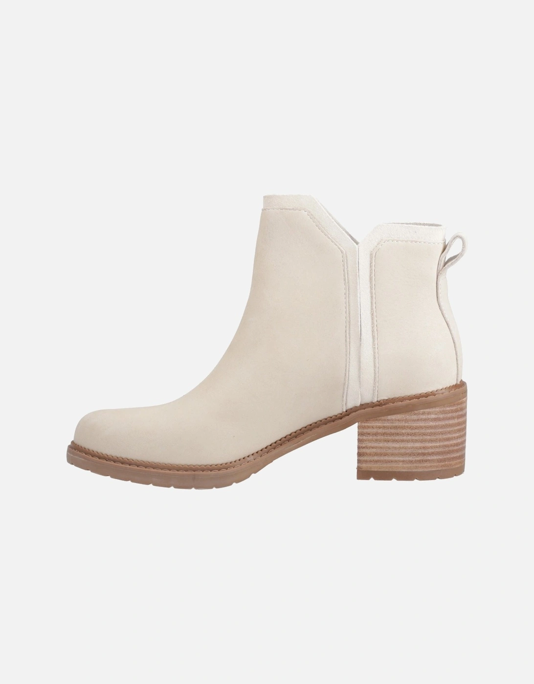 Hailey Leather Women's Beige Boots