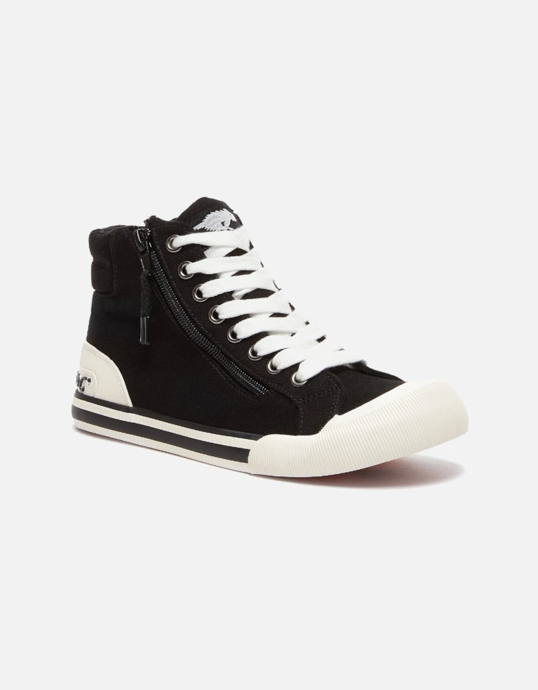 Jazzin Hi Cotton Women's Black Trainers