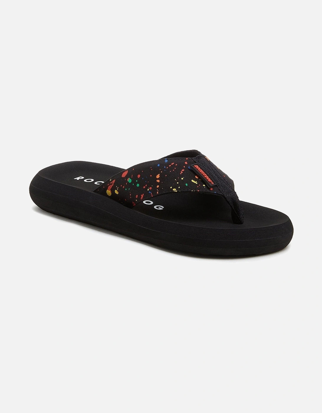 Spotlight Splash Cotton Women's Black/Multi Sandals, 8 of 7