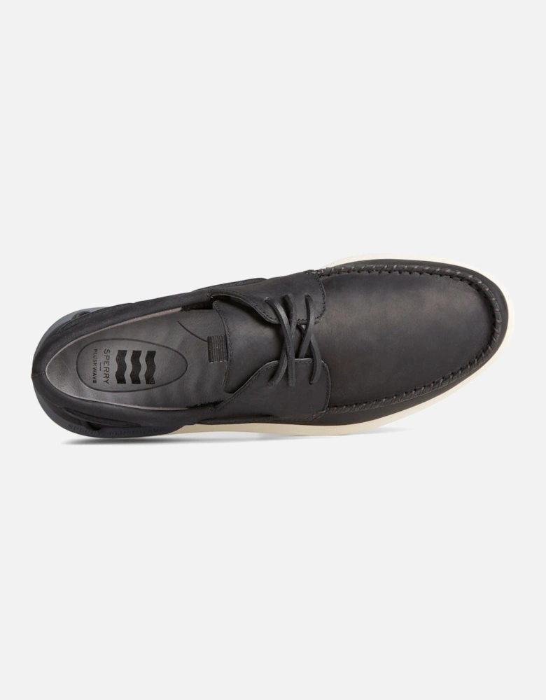 Sperry Plushwave 2.0 Leather Men's Black Boat Shoes