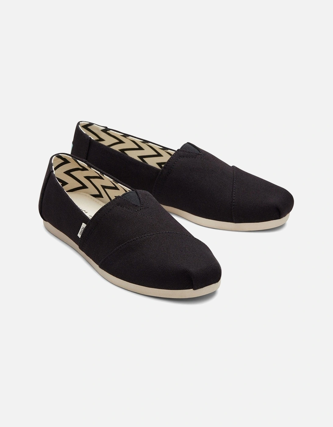 Women's TOMS Alpargata 100% Cotton Women's Black Espadrilles - Size: 5