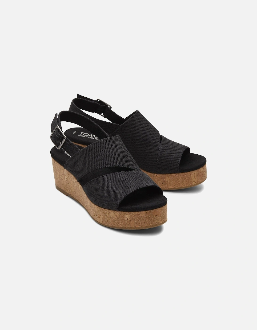 Claudine Nylon Women's Black Wedges, 5 of 4