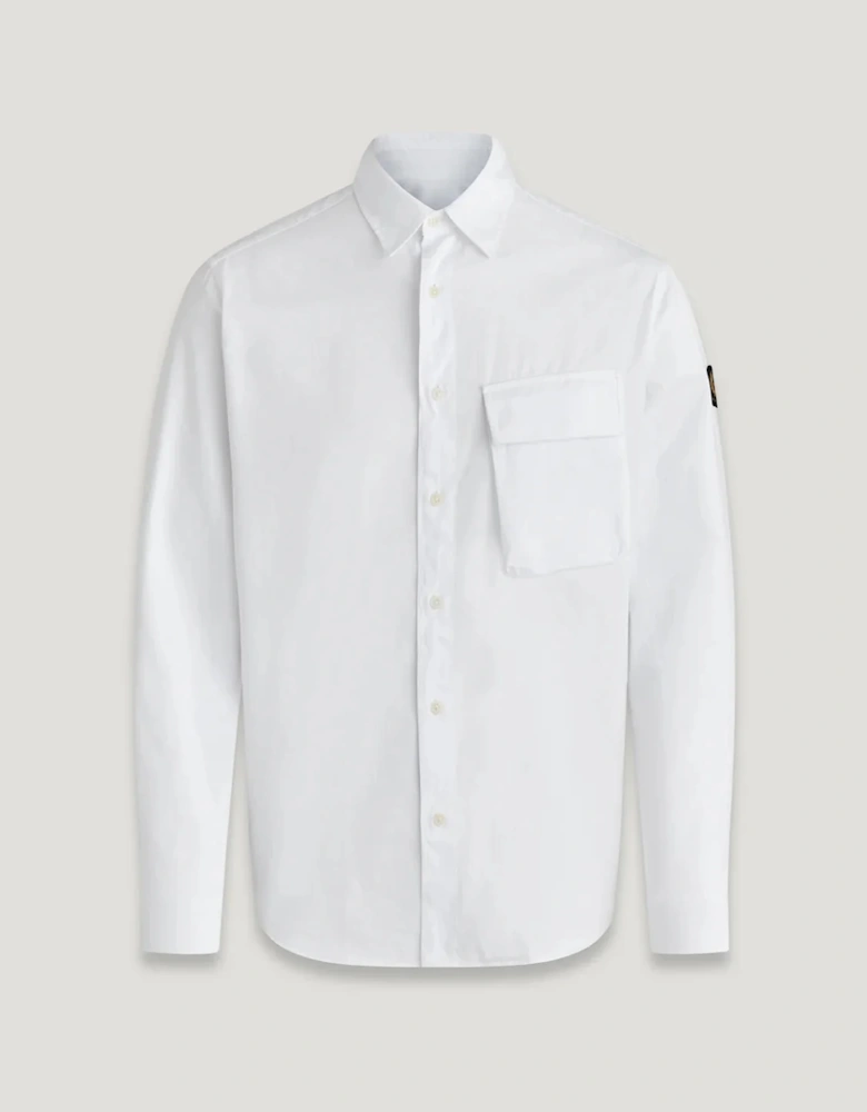 Garment Dye Scale Shirt White