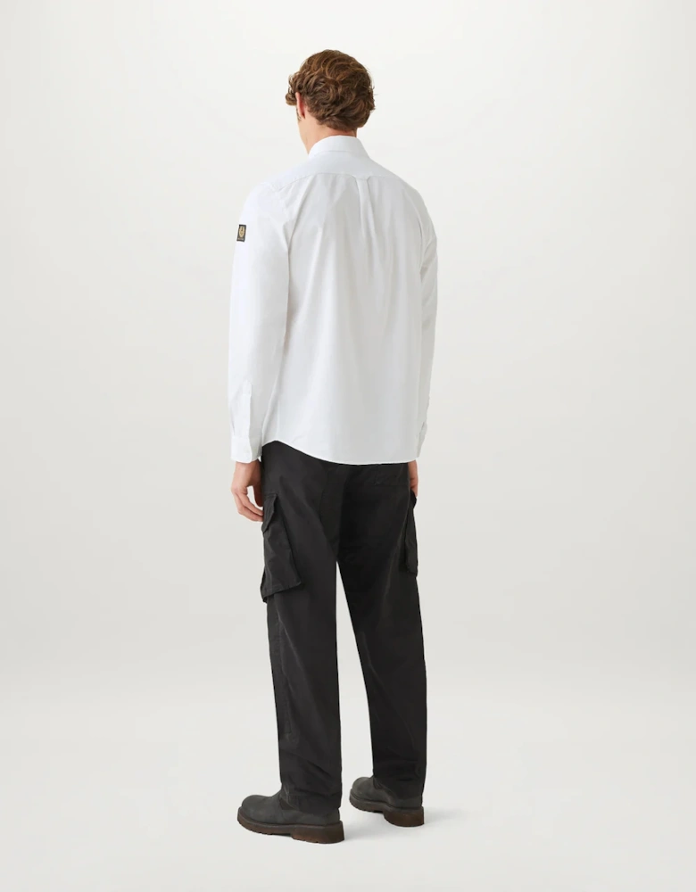 Garment Dye Scale Shirt White