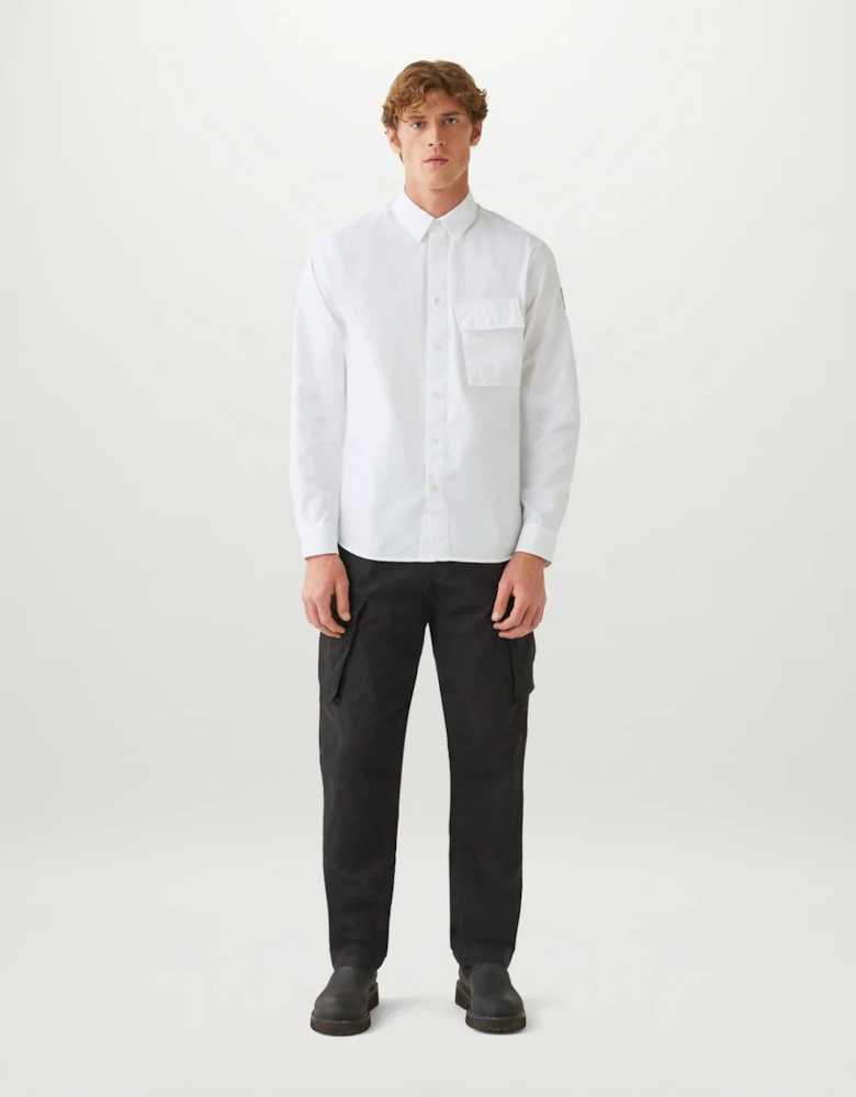 Garment Dye Scale Shirt White