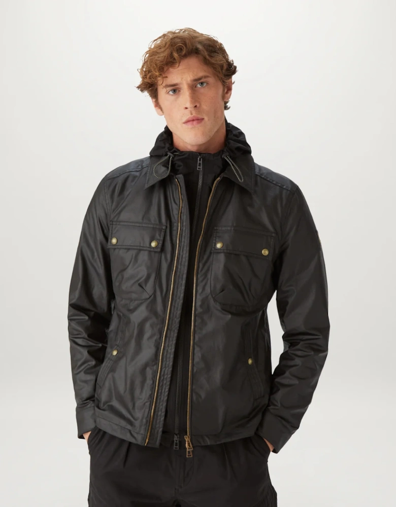 Waxed Tour Overshirt Black