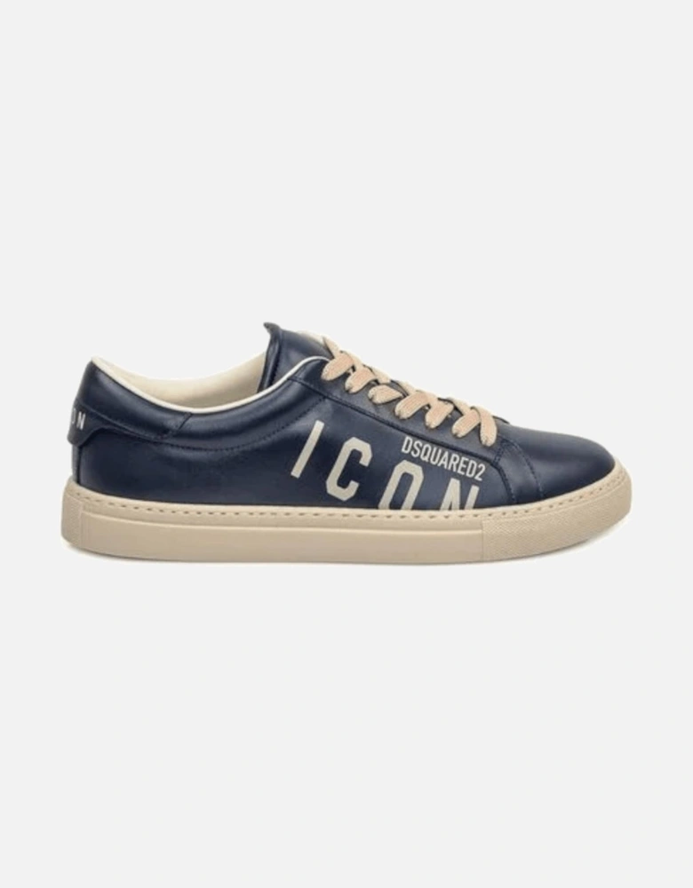 Icon Logo Leather Blue Sneaker/Trainer