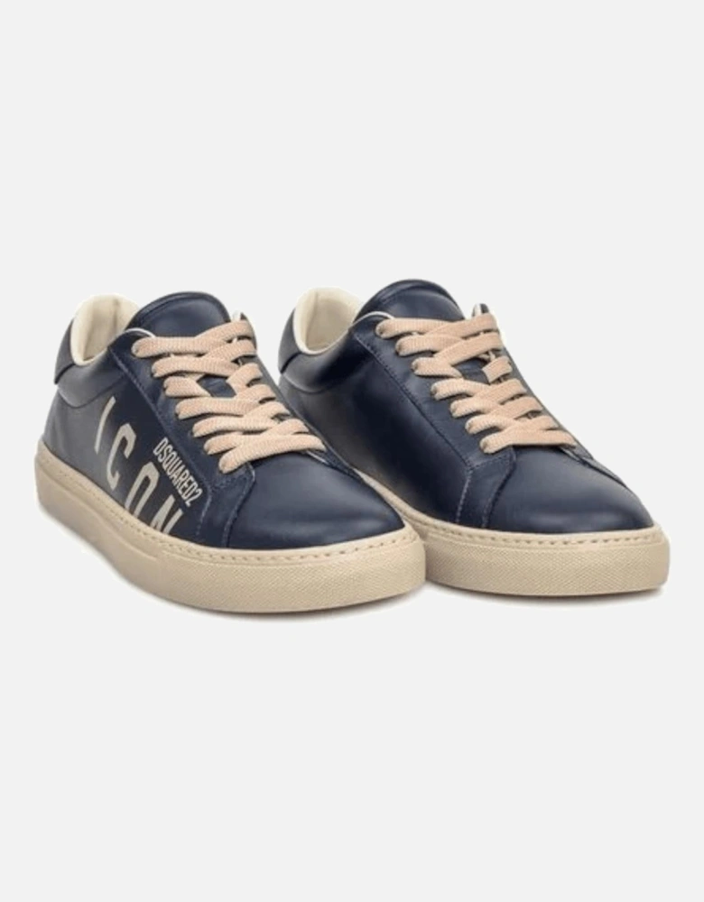 Icon Logo Leather Blue Sneaker/Trainer