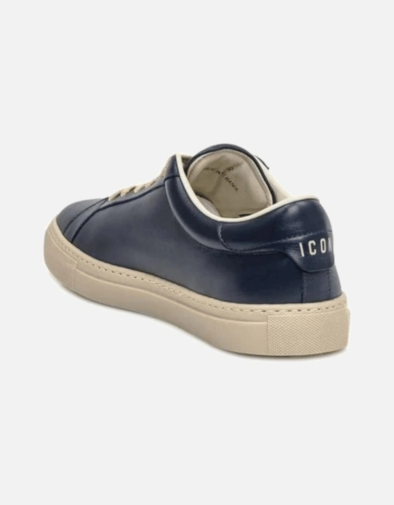 Icon Logo Leather Blue Sneaker/Trainer