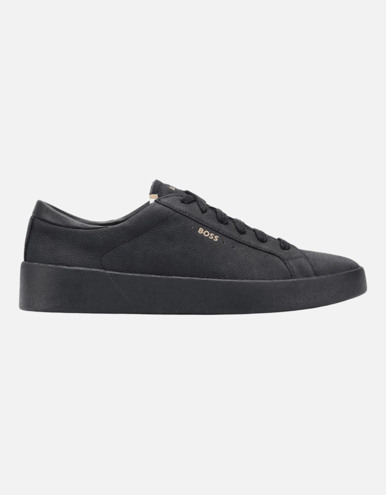 Belwar Black/Gold Leather Sneaker/Trainer