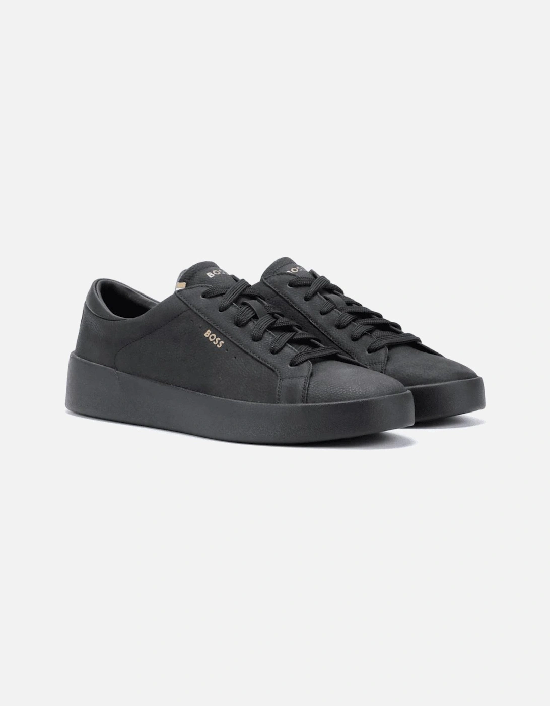 Belwar Black/Gold Leather Sneaker/Trainer