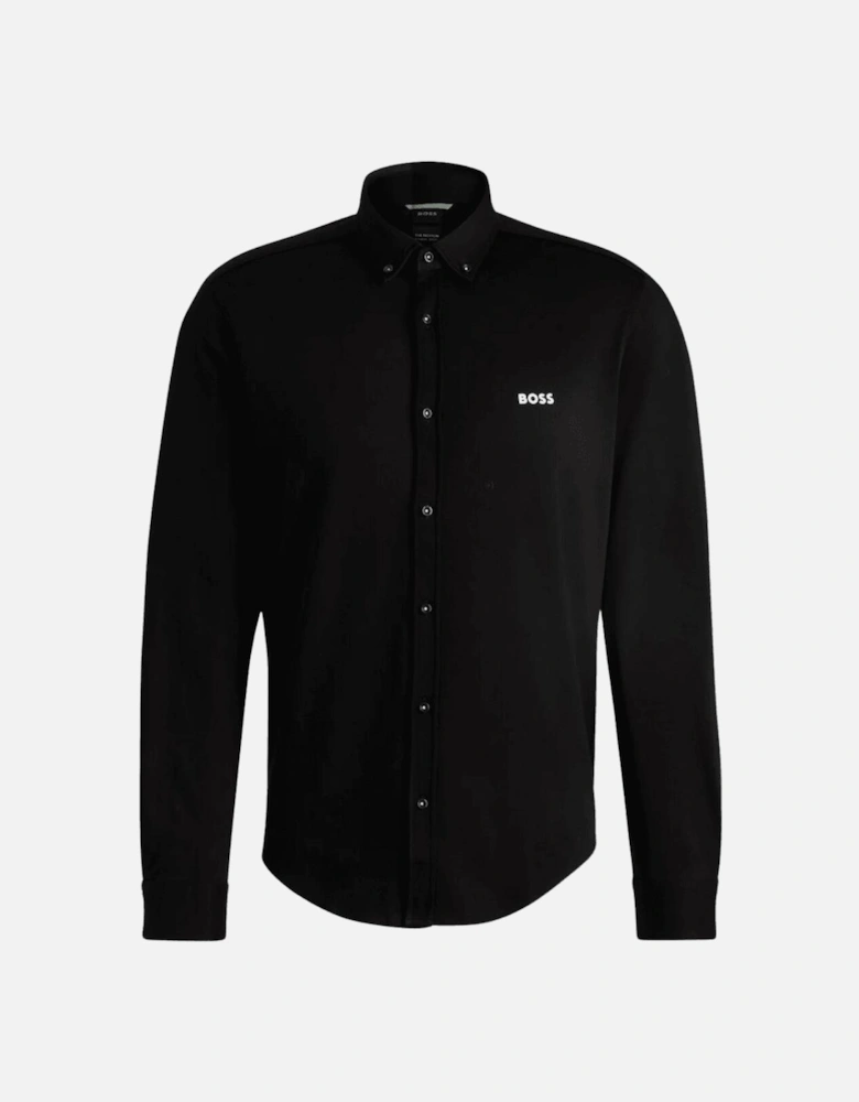 B_Motion Contrast Logo Black Shirt