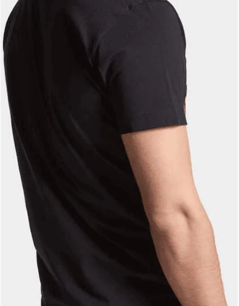 Graphic Print Slim Fit Black T-Shirt