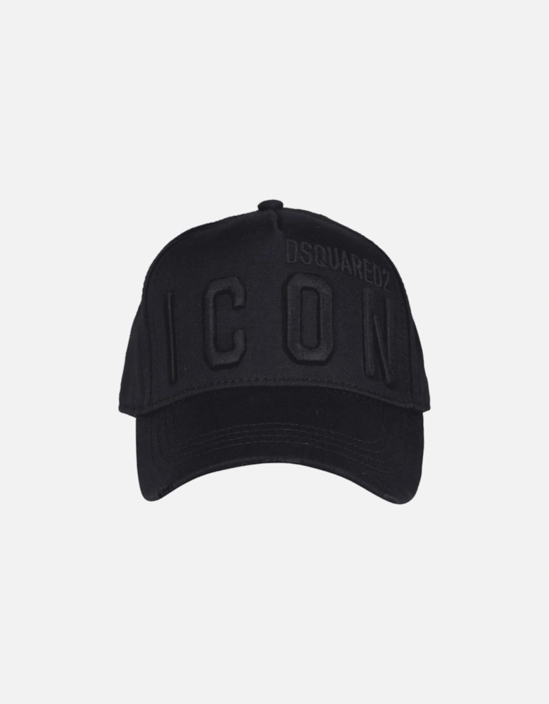 Icon Logo Distressed Black Cap