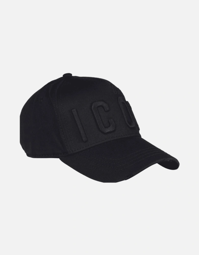 Icon Logo Distressed Black Cap