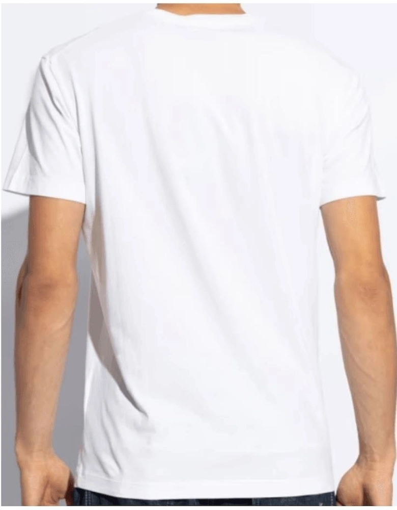 Graphic Print Slim Fit White T-Shirt