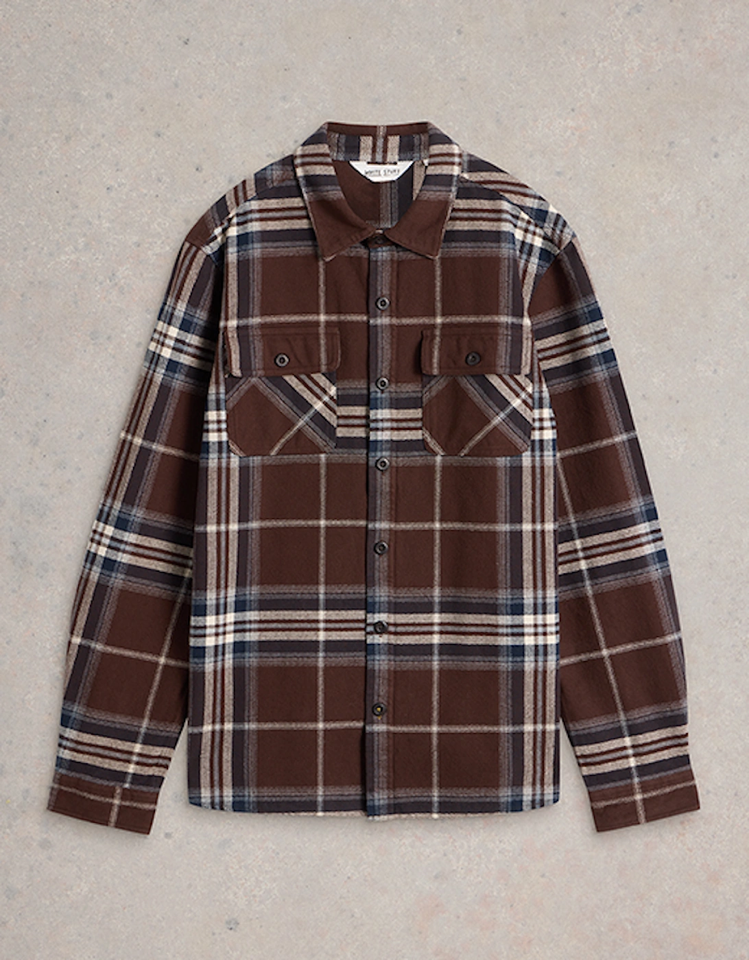 Men's Darwen Check Overshirt Brown Multi