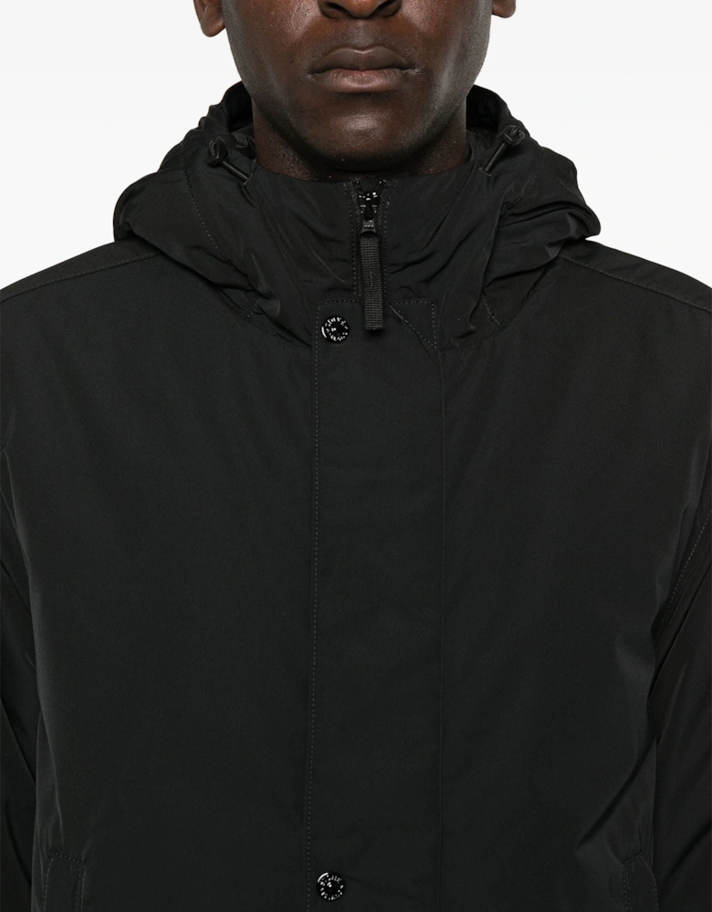 Micro Twill with Primaloft Insulation Coat in Black