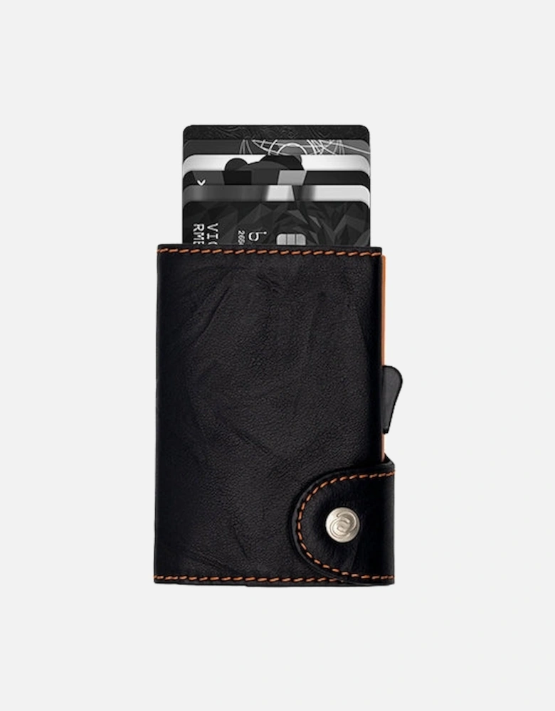 Wallet/Cardholder Classic Leather Black/Orange