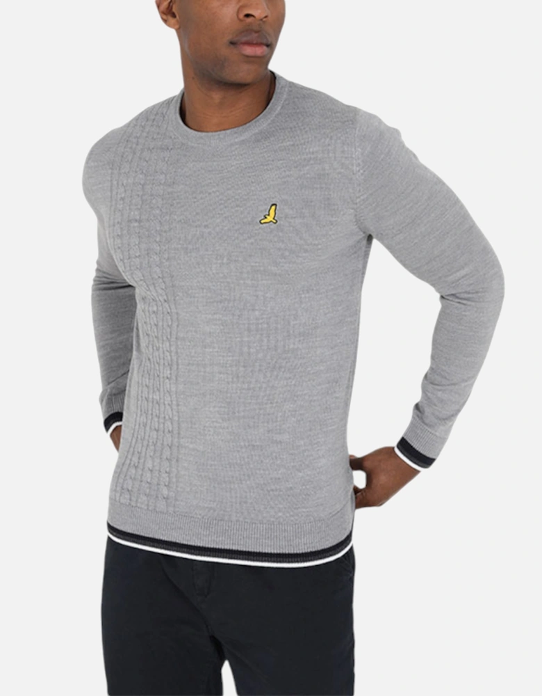 Mens Pullover Jumper Long Sleeve Crew Neck Sweater Plain Casual Top