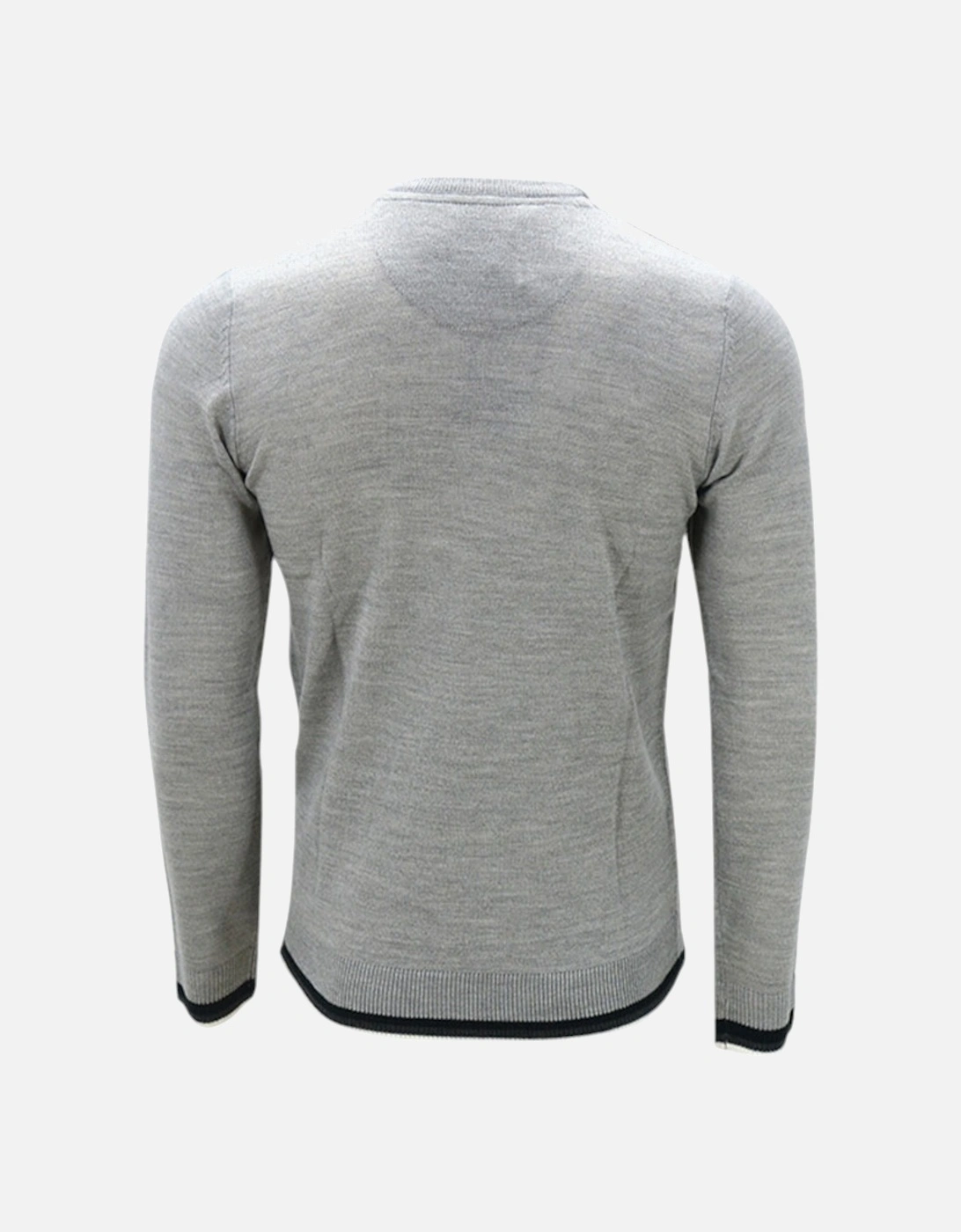 Mens Pullover Jumper Long Sleeve Crew Neck Sweater Plain Casual Top