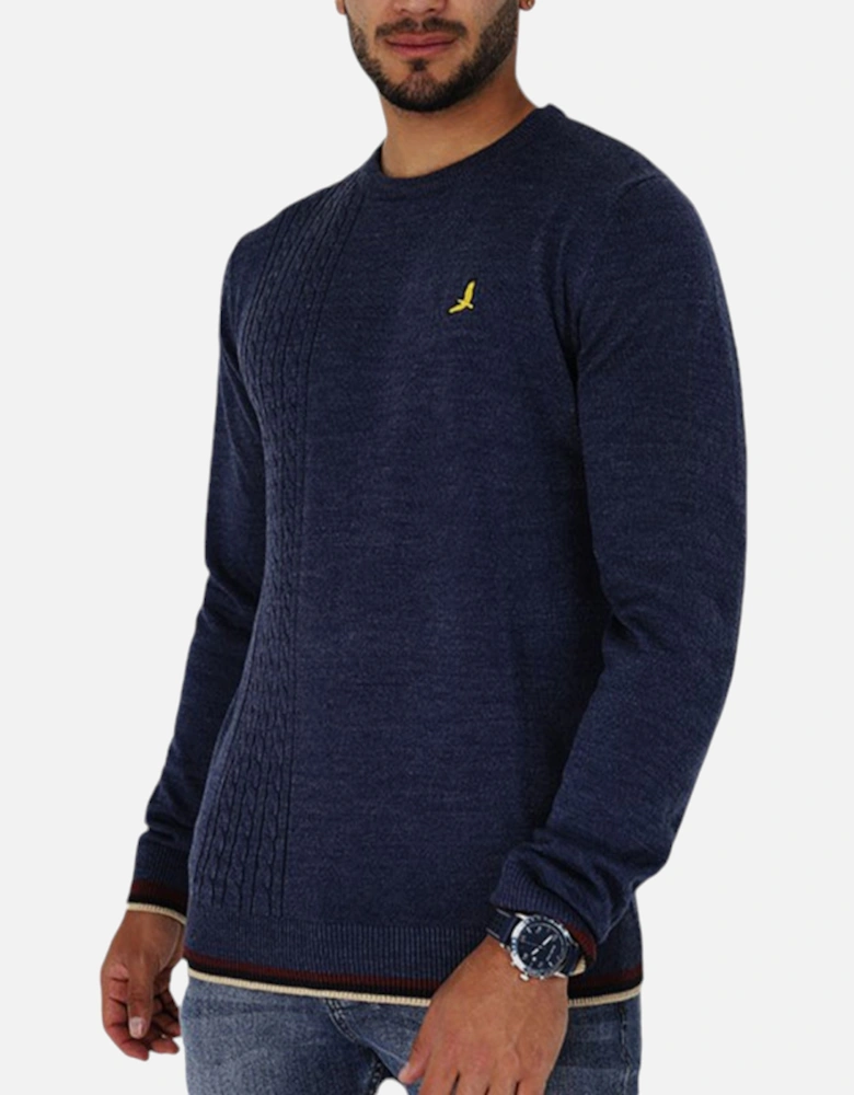 Mens Pullover Jumper Long Sleeve Crew Neck Sweater Plain Casual Top