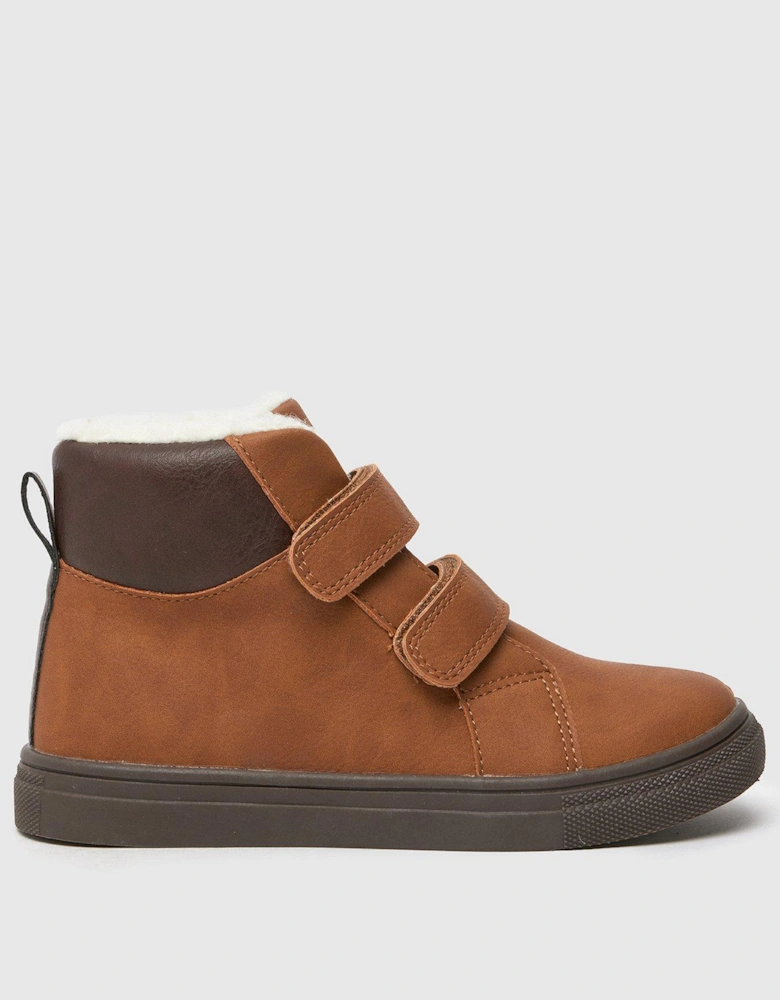 Cooper Fur Line Velcro Boots Junior - Brown