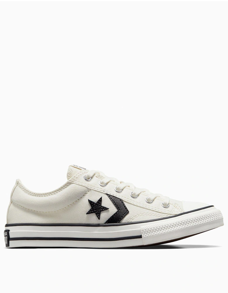 Junior Foundational Canvas Star Player 76 Trainers - White/Black