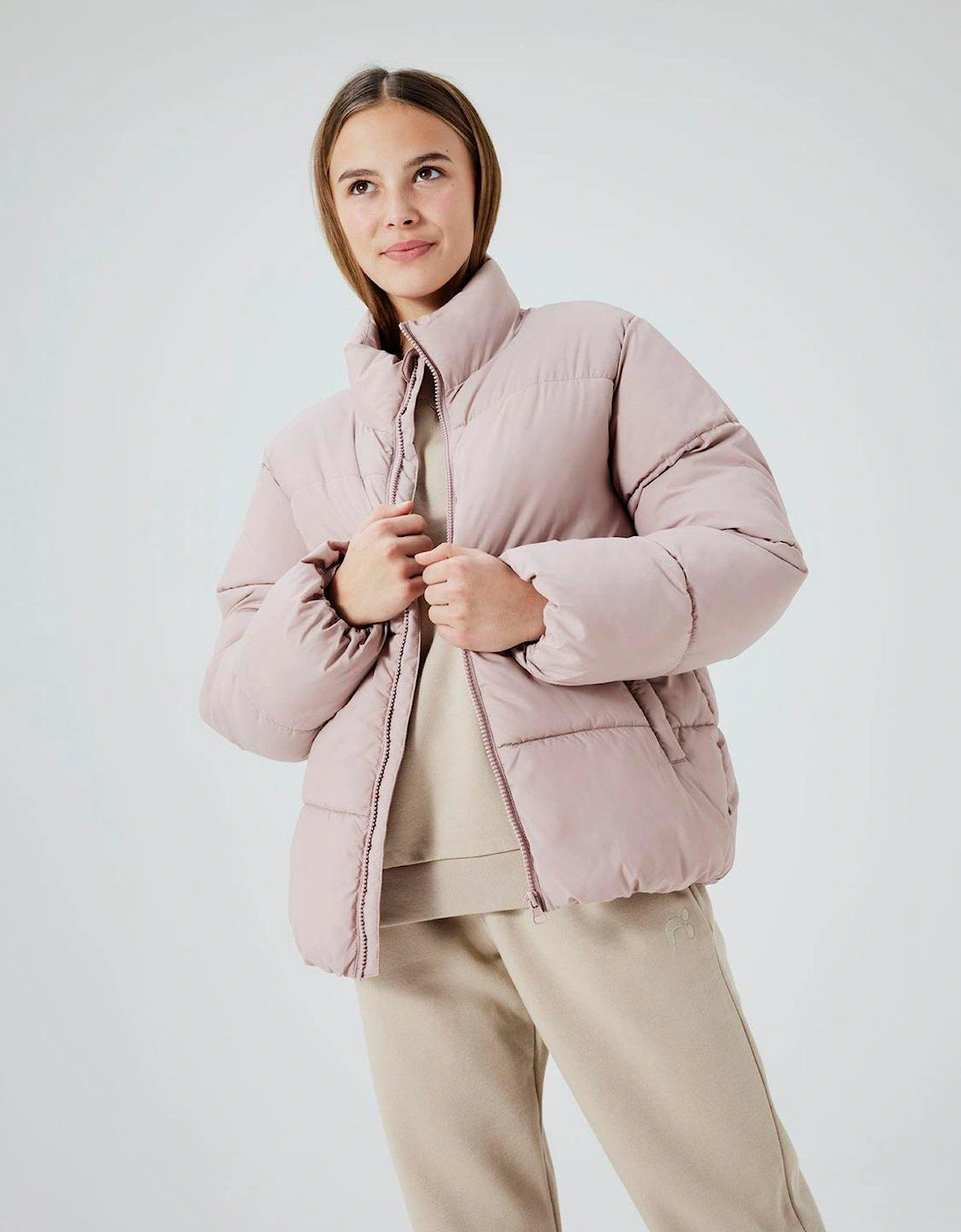 Girls Padded Jacket - Light Pink, 5 of 4