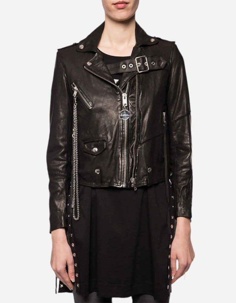 L TERRY B Womens Jackets Biker Stylish Leather