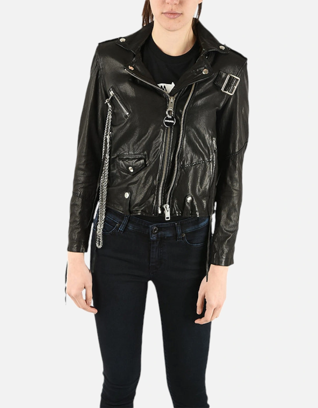 L TERRY B Womens Jackets Biker Stylish Leather