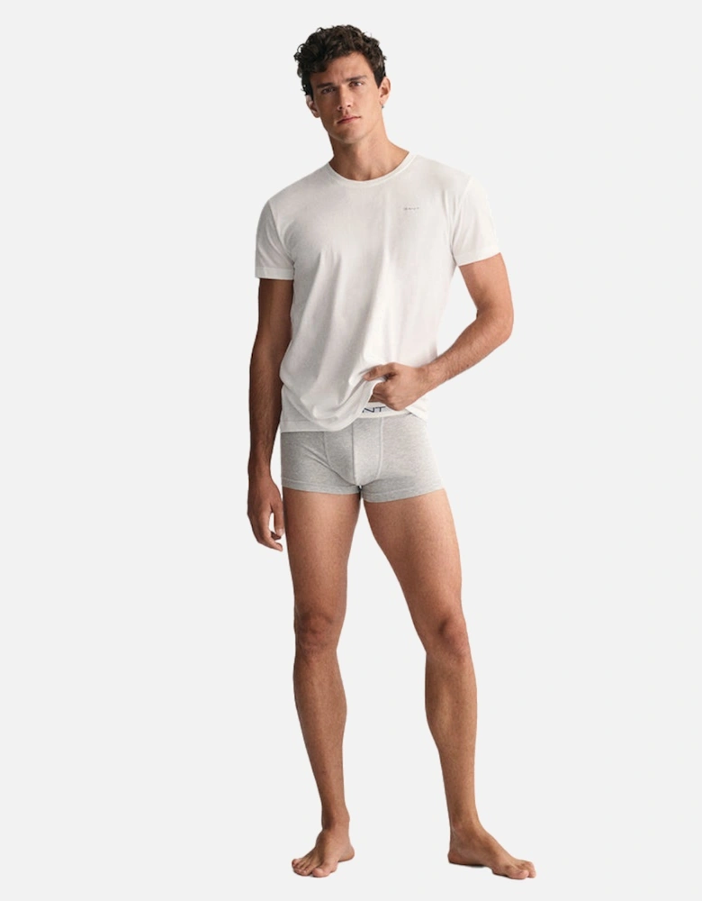 3-Pack Boxer Trunks, Grey Melange