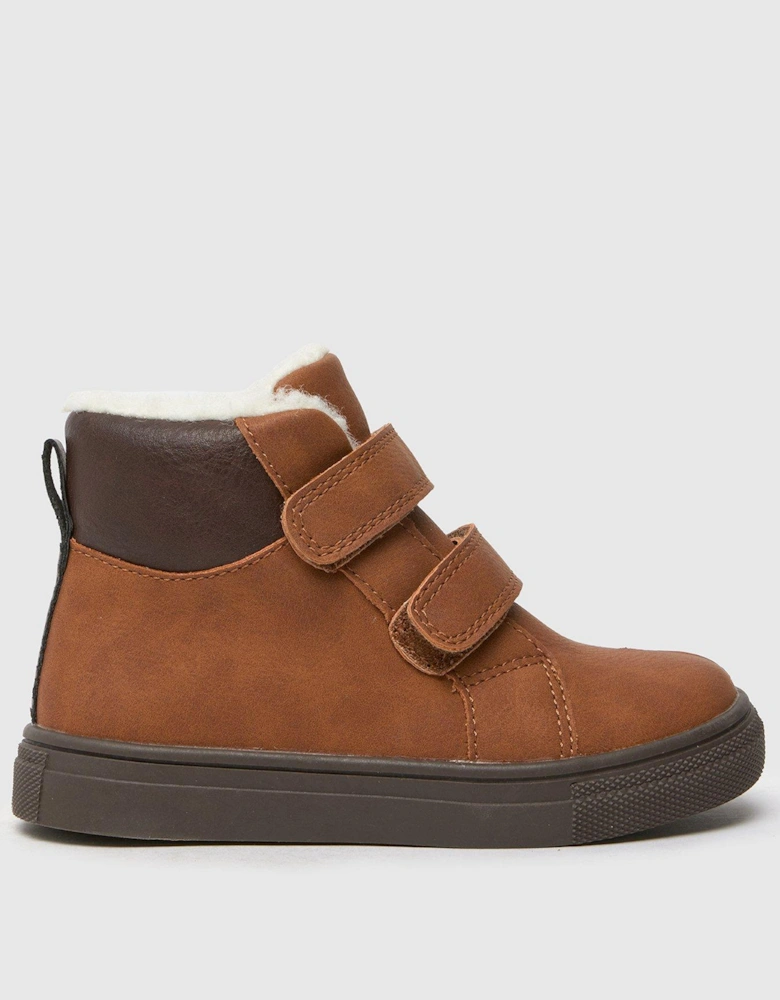 Cooper Fur Line Velcro Boot Toddler Boots - Brown