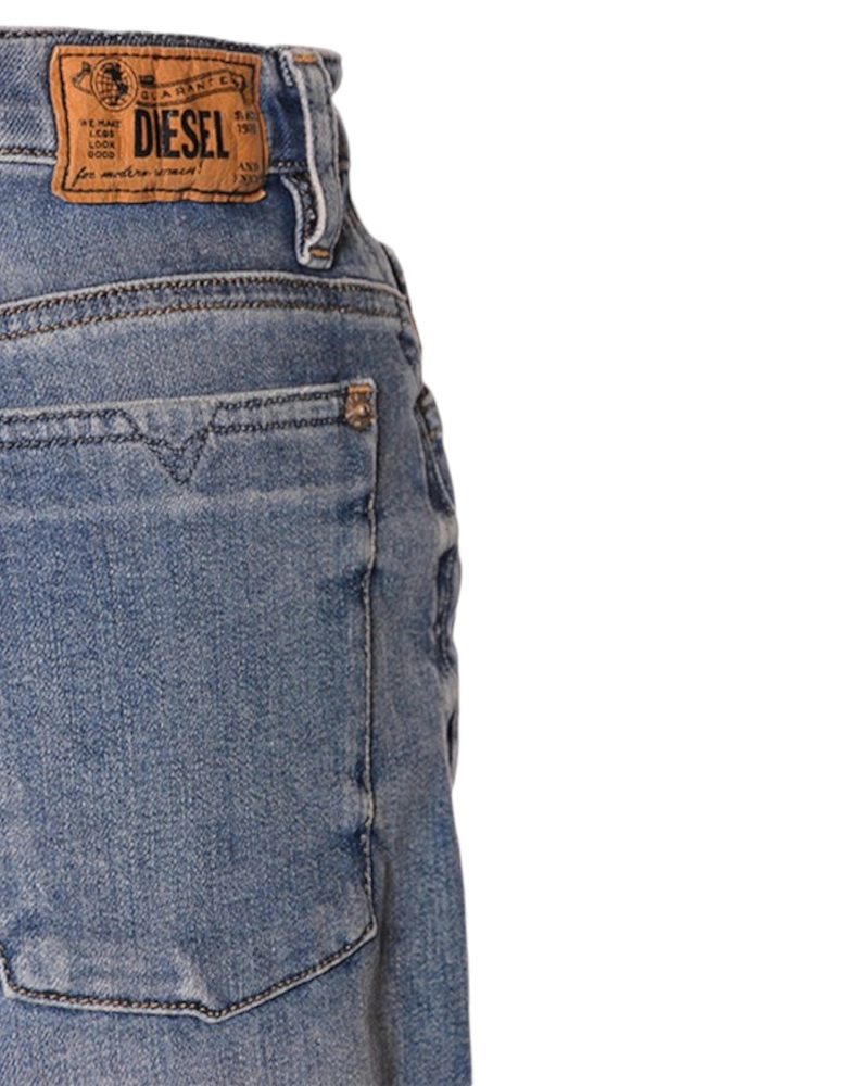 DE NICO RK84X Women Denim Shorts Blue
