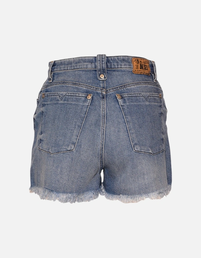 DE NICO RK84X Women Denim Shorts Blue