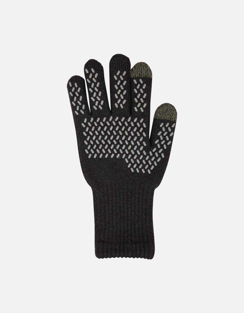 Mens Gripped Waterproof Knitted Winter Gloves