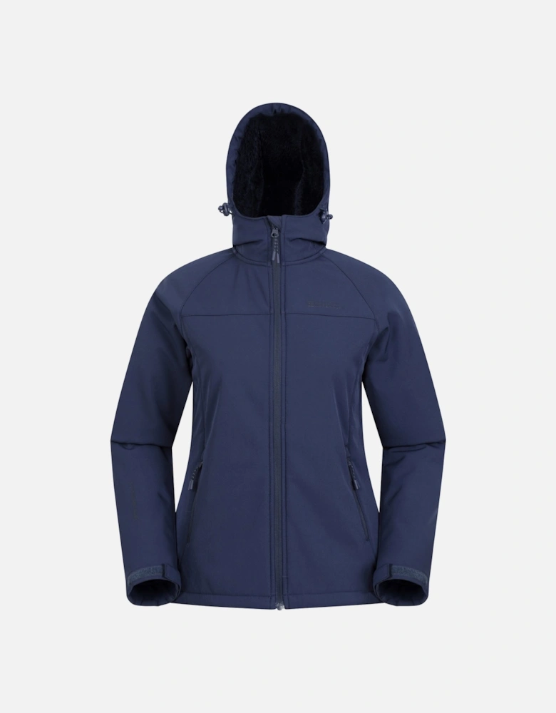 Womens/Ladies Arctic Faux Fur Lined Water Resistant Soft Shell Jacket