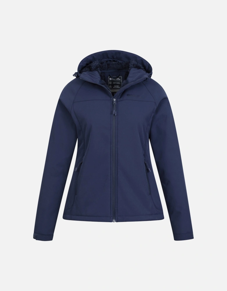 Womens/Ladies Arctic Faux Fur Lined Water Resistant Soft Shell Jacket