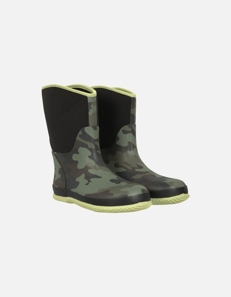 Childrens/Kids Puddle Camo Wellington Boots