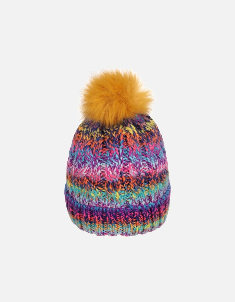 Womens/Ladies Geneva Rainbow Borg Lined Beanie