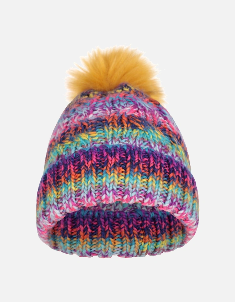 Womens/Ladies Geneva Rainbow Borg Lined Beanie