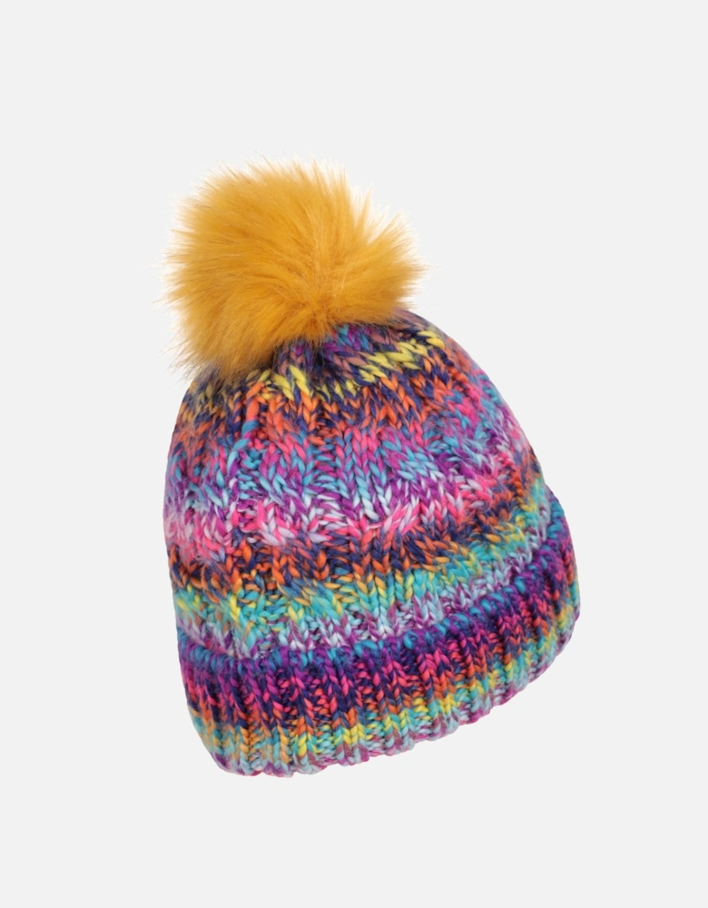 Womens/Ladies Geneva Rainbow Borg Lined Beanie