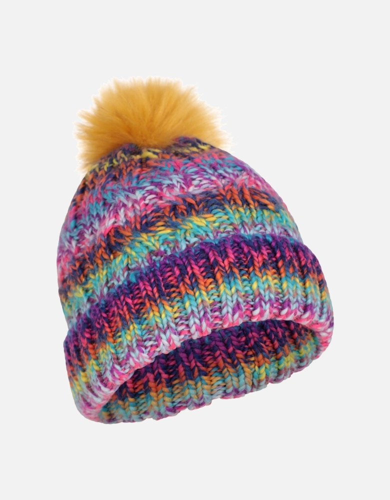 Womens/Ladies Geneva Rainbow Borg Lined Beanie