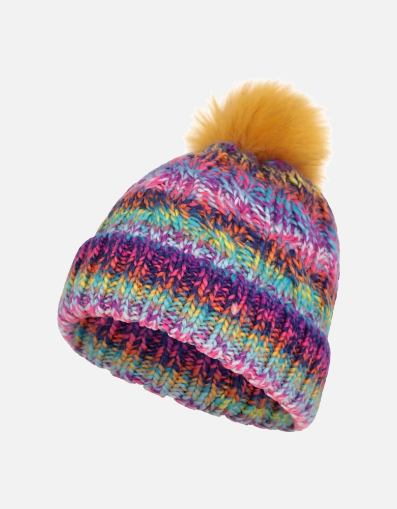 Womens/Ladies Geneva Rainbow Borg Lined Beanie