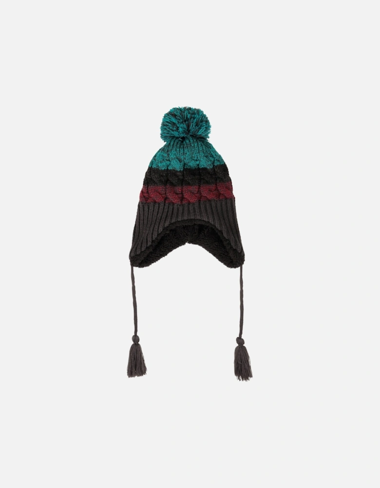 Mens Colour Block Sherpa Lined Trapper Hat