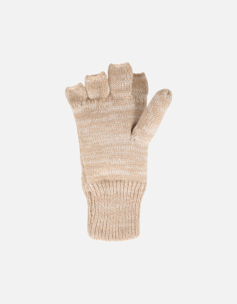 Womens/Ladies Faux Fur Lined Fingerless Gloves