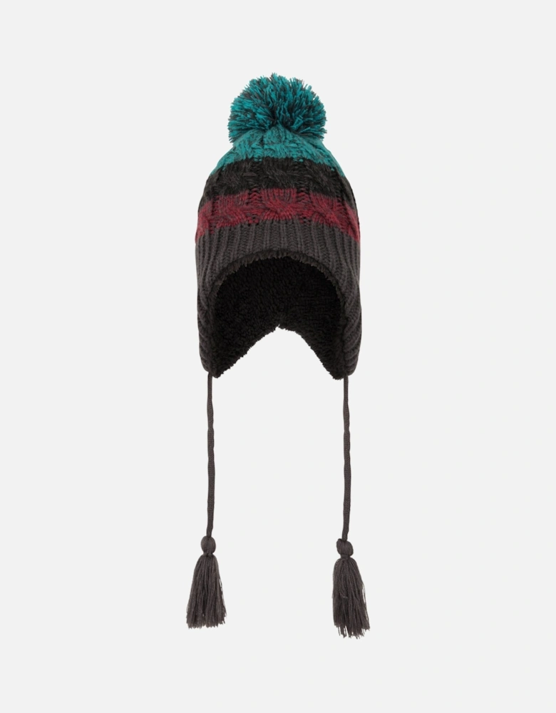 Mens Colour Block Sherpa Lined Trapper Hat