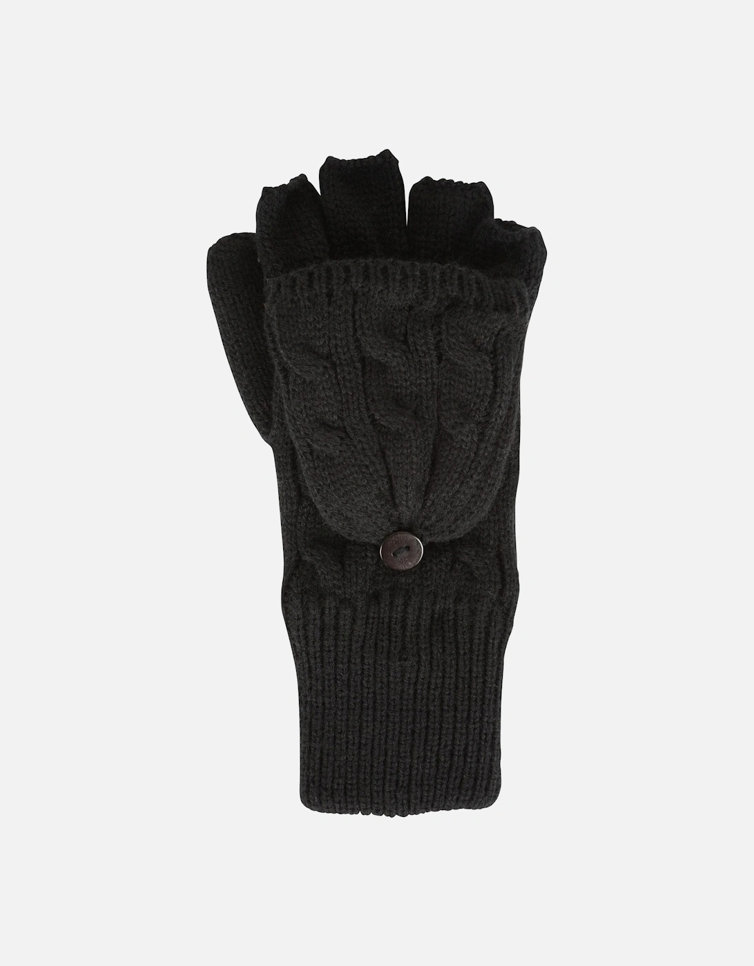 Womens/Ladies Faux Fur Lined Fingerless Gloves, 6 of 5
