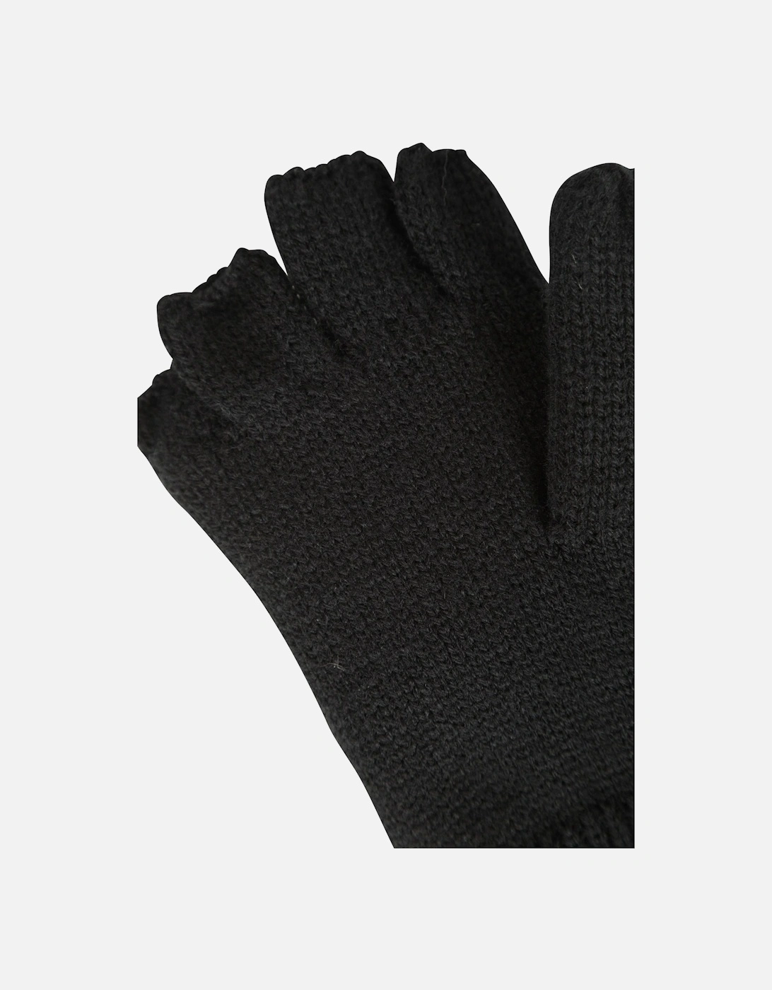 Womens/Ladies Faux Fur Lined Fingerless Gloves