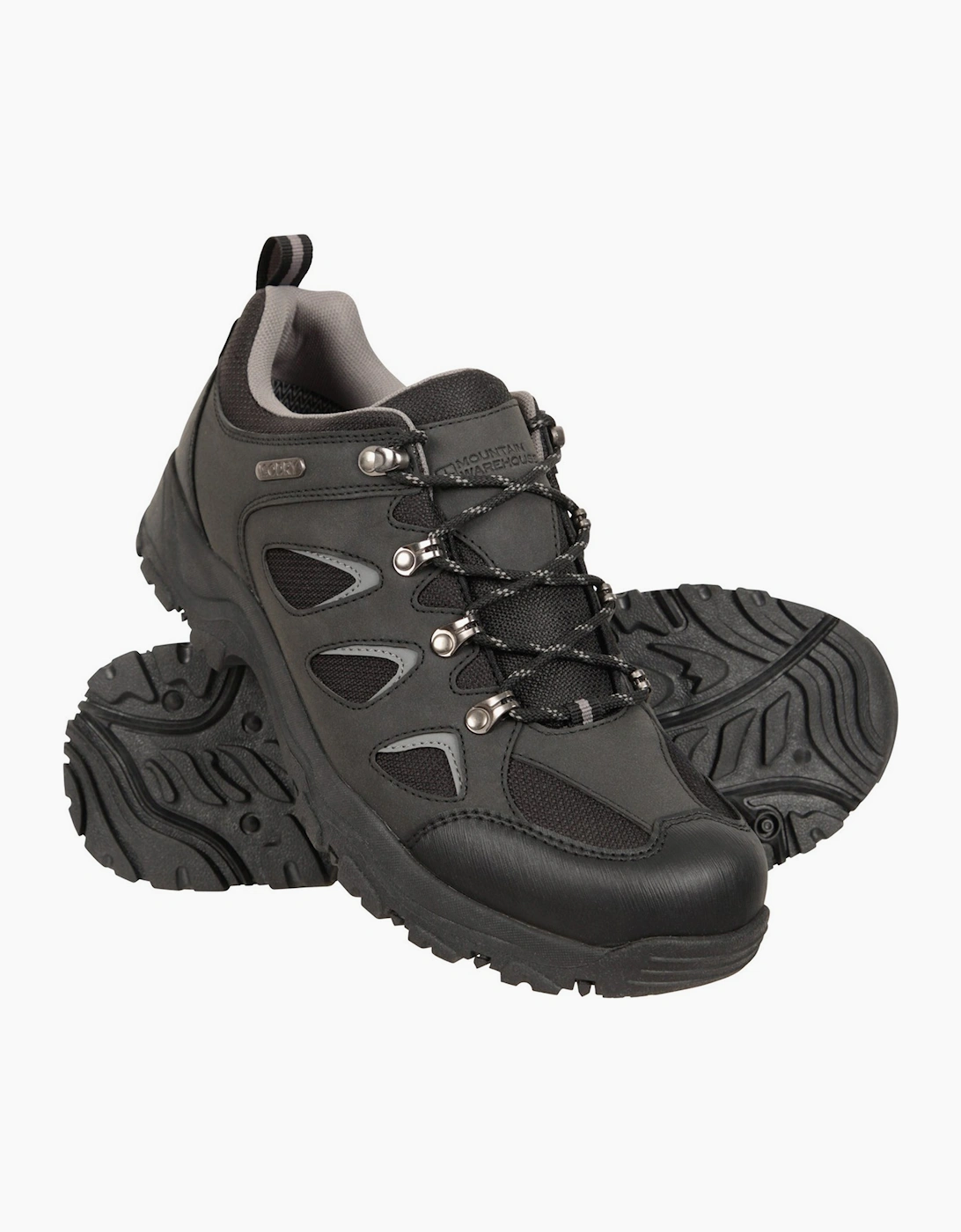 Mountain Warehouse Men's Black Adventure Waterproof Walking Shoes - Size 8 UK